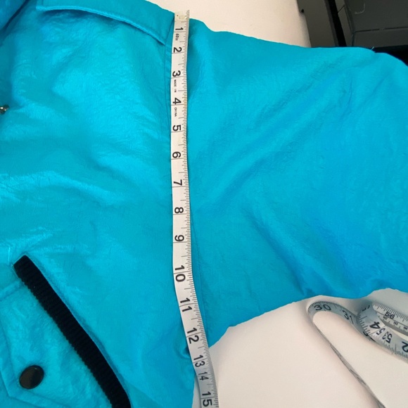 NILS Cropped White and Black Winter Ski Phone Insert extra zip Goose down Jacket - Picture 9 of 13